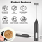 USB Rechargeable Mini Milk Frother 3Speed Electric Coffee Whisk Foam Maker 1