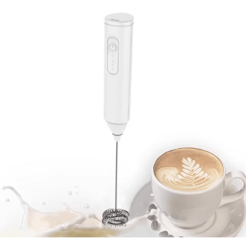 USB Rechargeable Mini Milk Frother 3Speed Electric Coffee Whisk Foam Maker 3