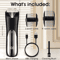 USB Rechargeable Electric Beard Trimmer LCD Display Precision Shaver For Men 3