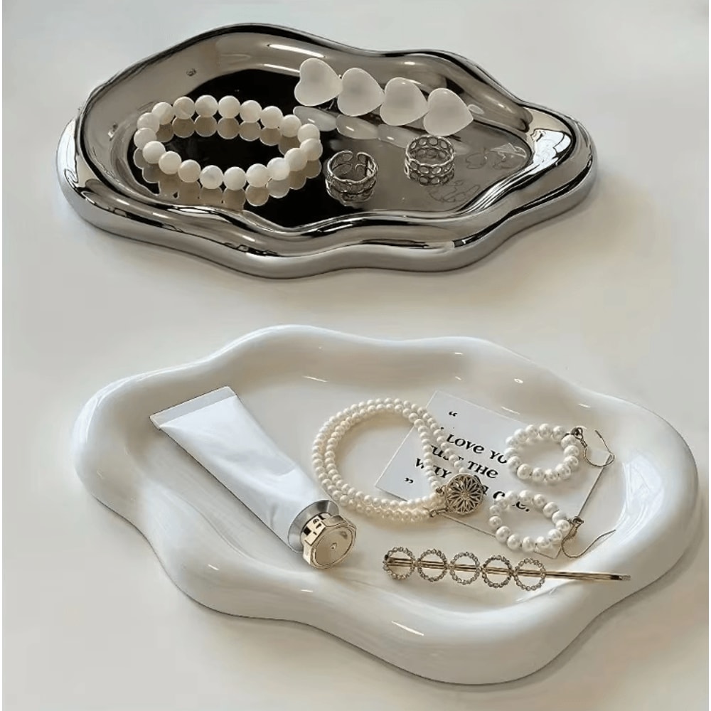 CloudShaped Jewelry Tray Decorative Trinket Dish For Earrings Rings Accessories 0