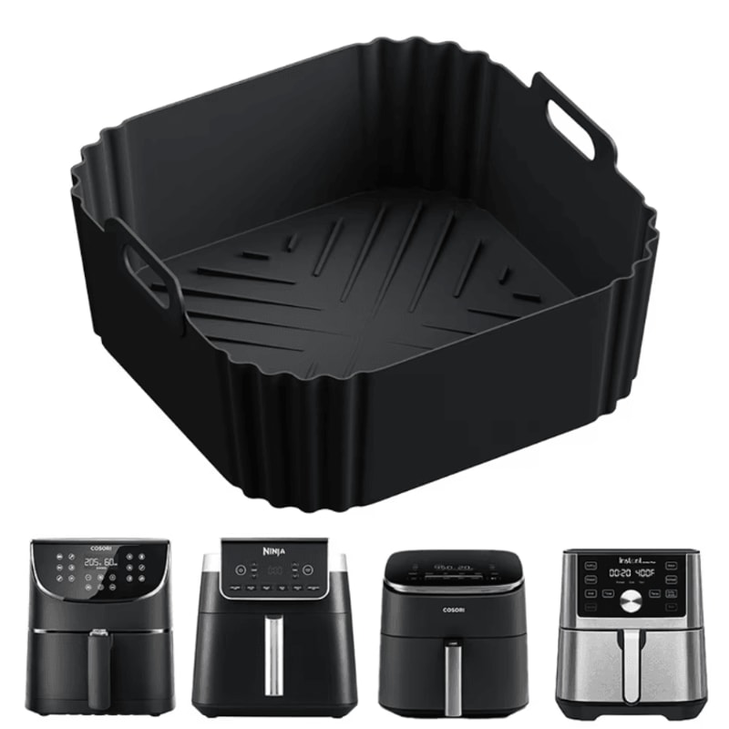 Premium Silicone Air Fryer Liners For Easy MessFree Cooking 0