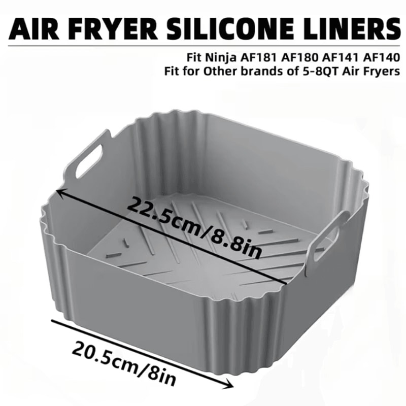 Premium Silicone Air Fryer Liners For Easy MessFree Cooking 1