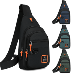 mens waterproof outdoor crossbody chest bag for travel & adventure
