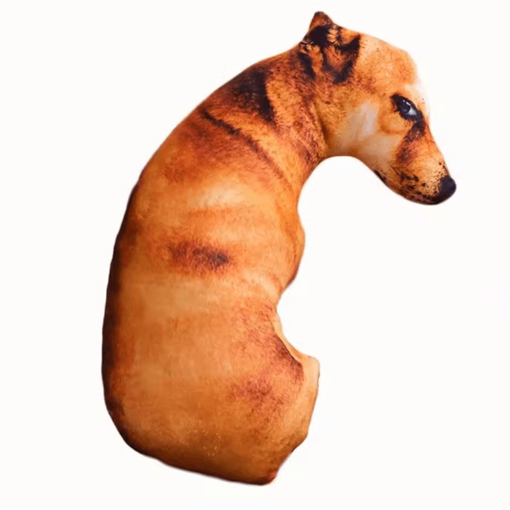 Lifelike 3D Dog Head Throw Pillow For Fun Home Decor Cozy Comfort 4