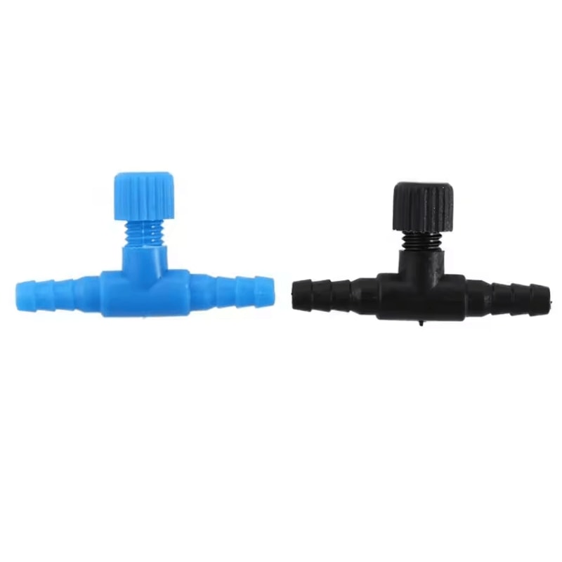 Adjustable Aquarium Air Line Control Valve Set For Precise Oxygen Flow 0