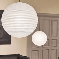 classic round hanging paper lampshade for soft, elegant ambient lighting
