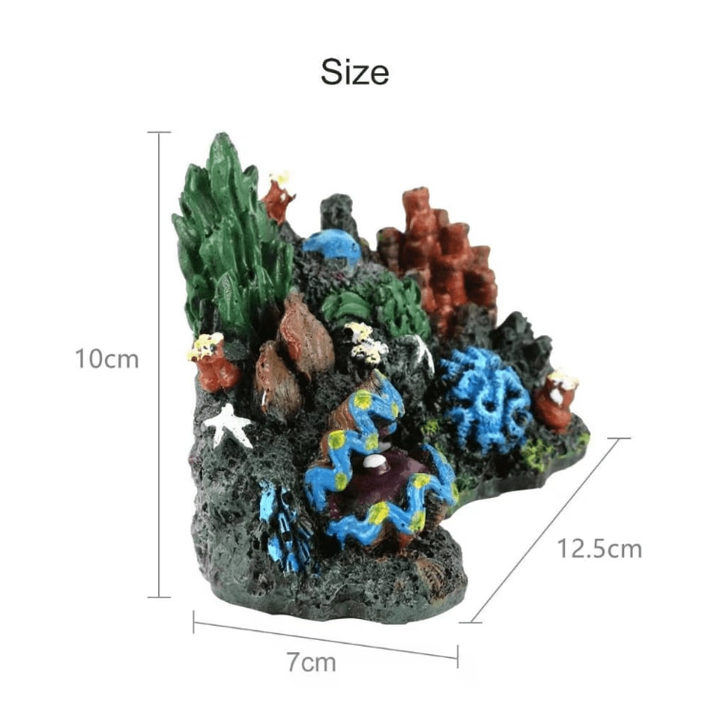 Coral Reef Island Aquarium Decor Realistic Resin Fish Tank Ornament 1
