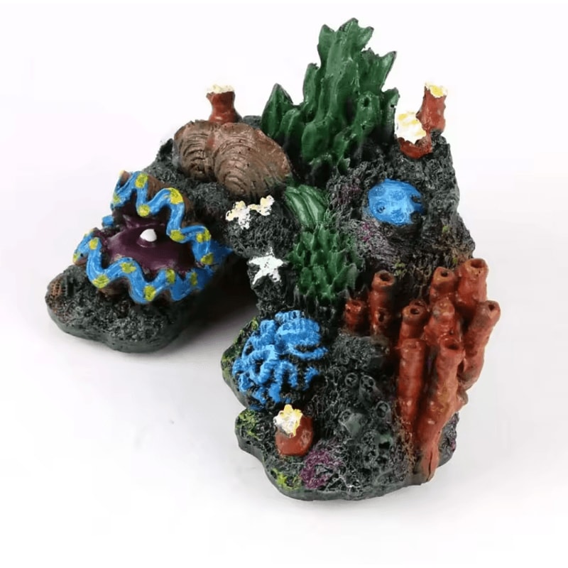 Coral Reef Island Aquarium Decor Realistic Resin Fish Tank Ornament 2