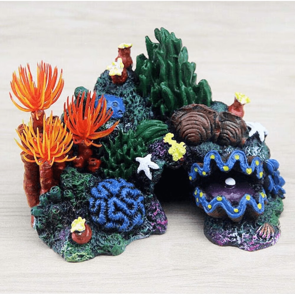 Coral Reef Island Aquarium Decor Realistic Resin Fish Tank Ornament 4