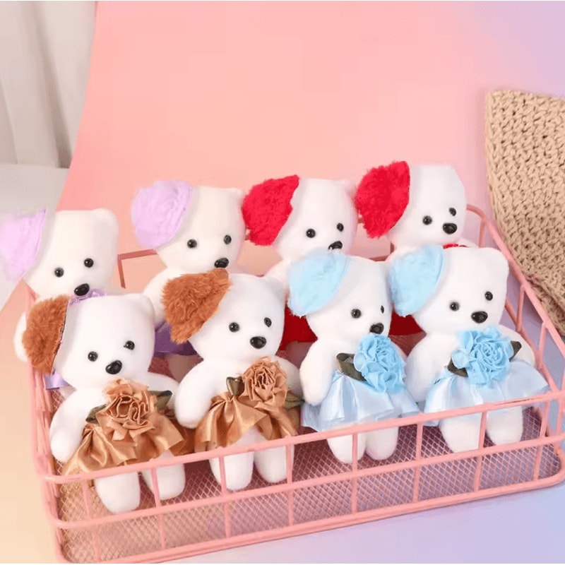 Mini Foam Bear Bouquet Set Cute Plush Teddy Bears For DIY Flower Arrangements 10PCS 0