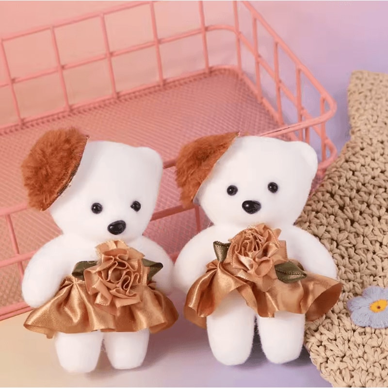 Mini Foam Bear Bouquet Set Cute Plush Teddy Bears For DIY Flower Arrangements 10PCS 1