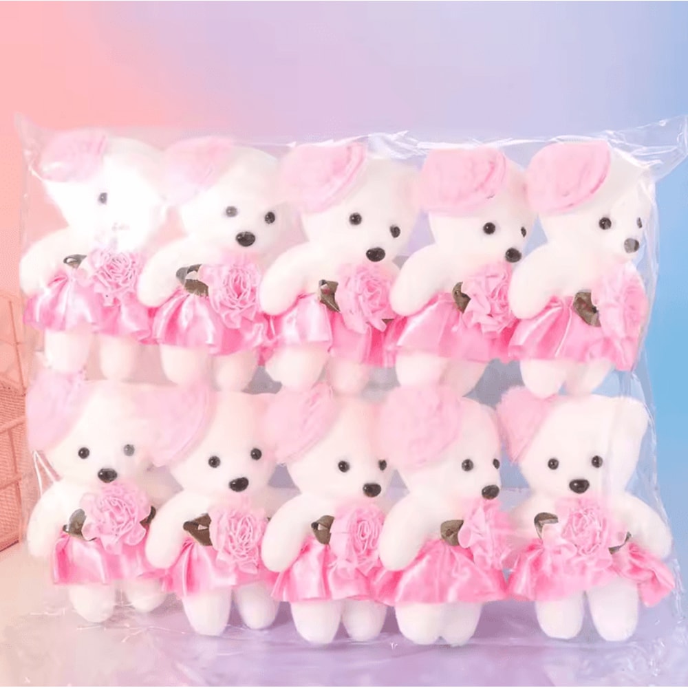 Mini Foam Bear Bouquet Set Cute Plush Teddy Bears For DIY Flower Arrangements 10PCS 2