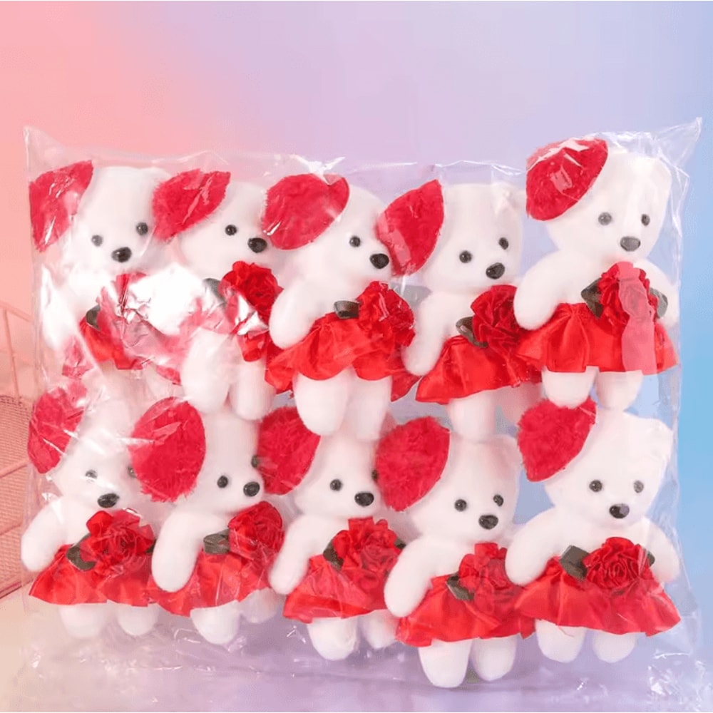 Mini Foam Bear Bouquet Set Cute Plush Teddy Bears For DIY Flower Arrangements 10PCS 3