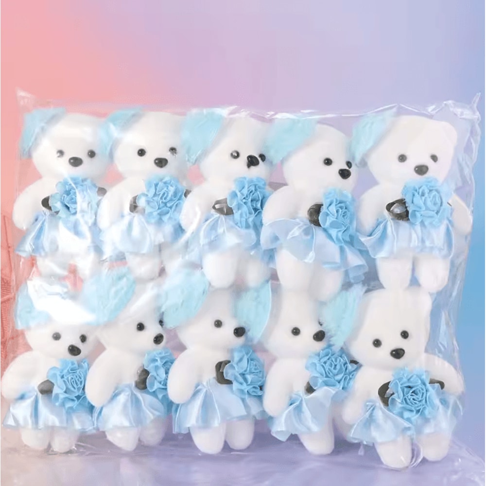 Mini Foam Bear Bouquet Set Cute Plush Teddy Bears For DIY Flower Arrangements 10PCS 4