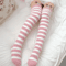 Kawaii Animal Print Thigh High Socks Cute Striped Japanese Warm Knee Socks 0