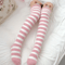 Kawaii Animal Print Thigh High Socks Cute Striped Japanese Warm Knee Socks 0