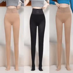 high waist nude pantyhose – realistic bare leg effect shaping tights