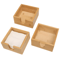 Bamboo Tissue Box Napkin Organizer MultiFunction Tabletop Storage Case 2