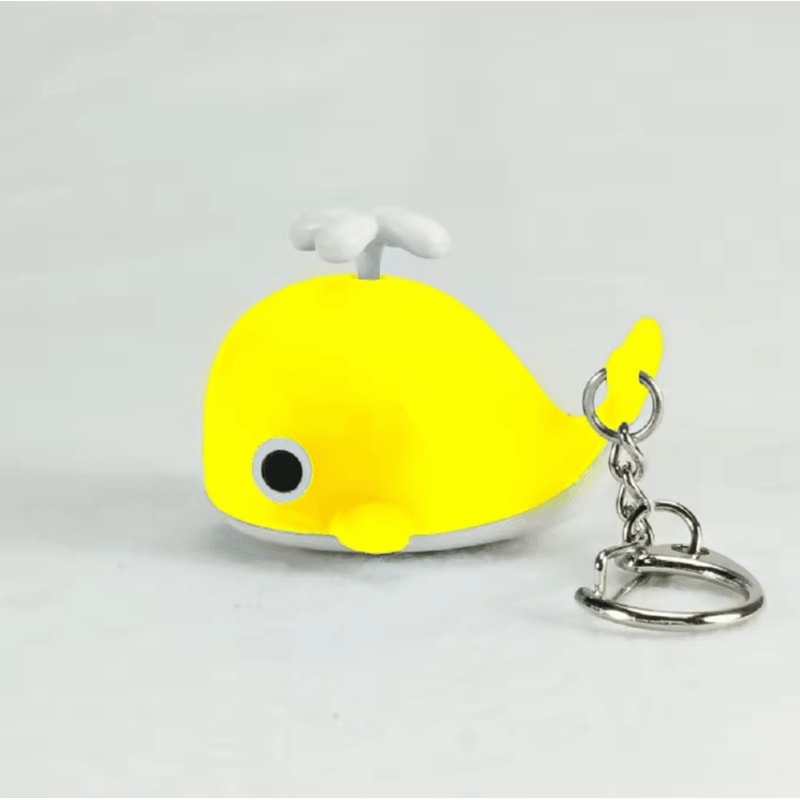 Cute Whale Sound Light Keychain LED Cartoon Animal Mini Gift 1