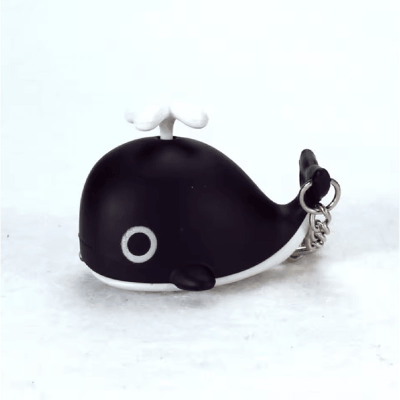 Cute Whale Sound Light Keychain LED Cartoon Animal Mini Gift 2