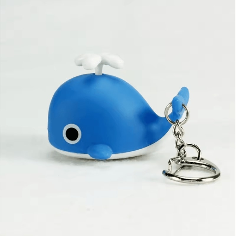 Cute Whale Sound Light Keychain LED Cartoon Animal Mini Gift 4