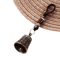 Vintage Brass Buddhist Bell Keychain Engraved Mantra Lucky Feng Shui Pendant 0