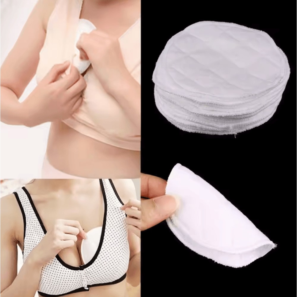 12PCS Reusable Nursing Breast Pads Soft Washable LeakProof Breastfeeding Pads 3