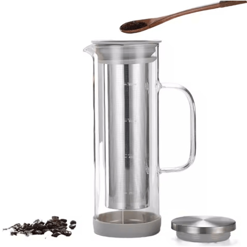 Airtight Cold Brew Coffee Maker DoubleLayer Iced Coffee Tea Pitcher With Filter 1