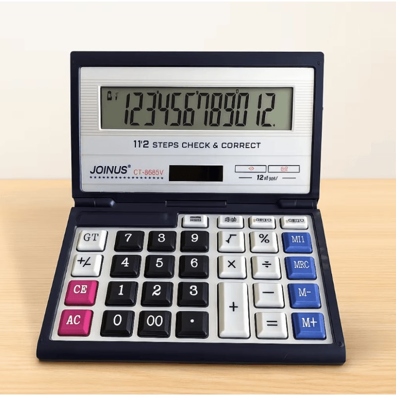 8855V Foldable Solar Calculator Flip Portable Desktop Calculator With Large Display 0