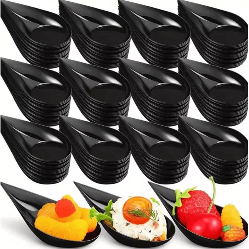 10PCS Reusable Mini Appetizer Plates Unbreakable Plastic Tasting Cups For Desserts Sauces 0