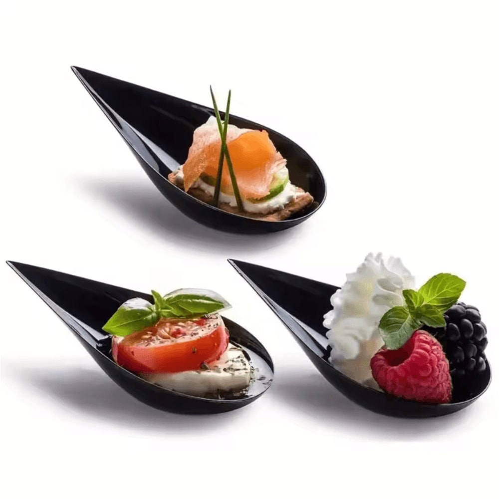 10PCS Reusable Mini Appetizer Plates Unbreakable Plastic Tasting Cups For Desserts Sauces 2