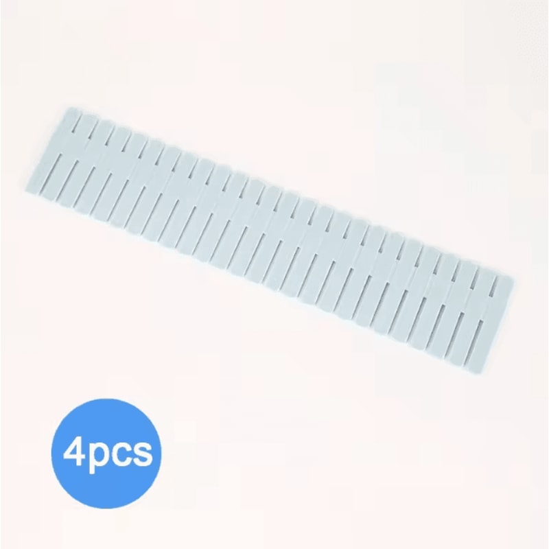 4PCS Adjustable Drawer Divider Organizer DIY Partition Storage Board Set 5