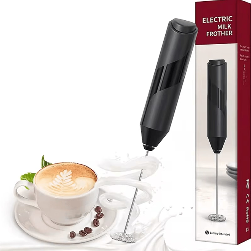 Mini Electric Milk Frother Wireless Handheld Coffee Whisk Foam Maker 0