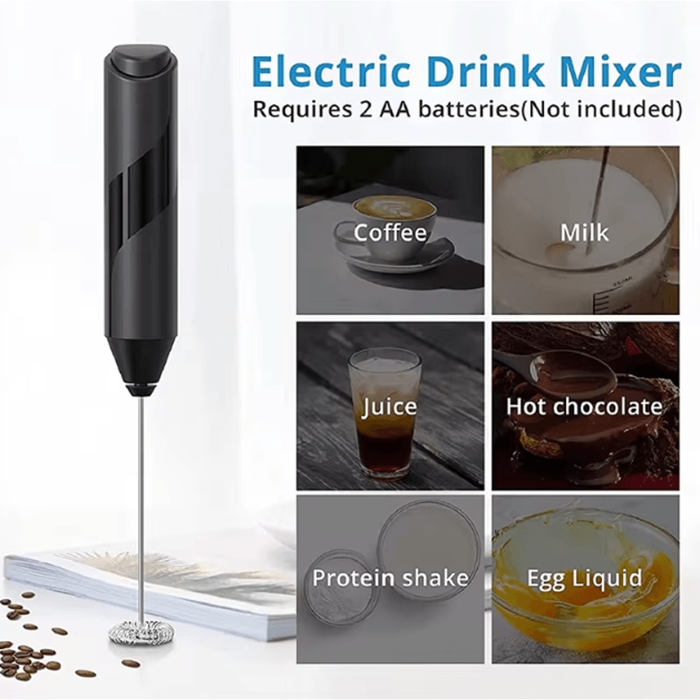 Mini Electric Milk Frother Wireless Handheld Coffee Whisk Foam Maker 2
