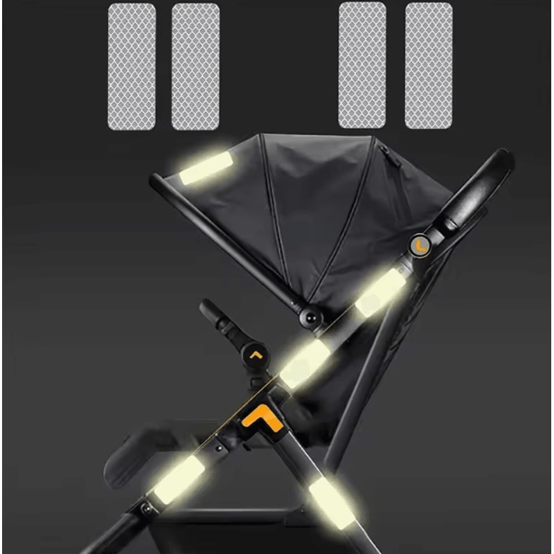 10PCS Reflective Safety Stickers Waterproof AntiCollision Night Visibility Patches 0