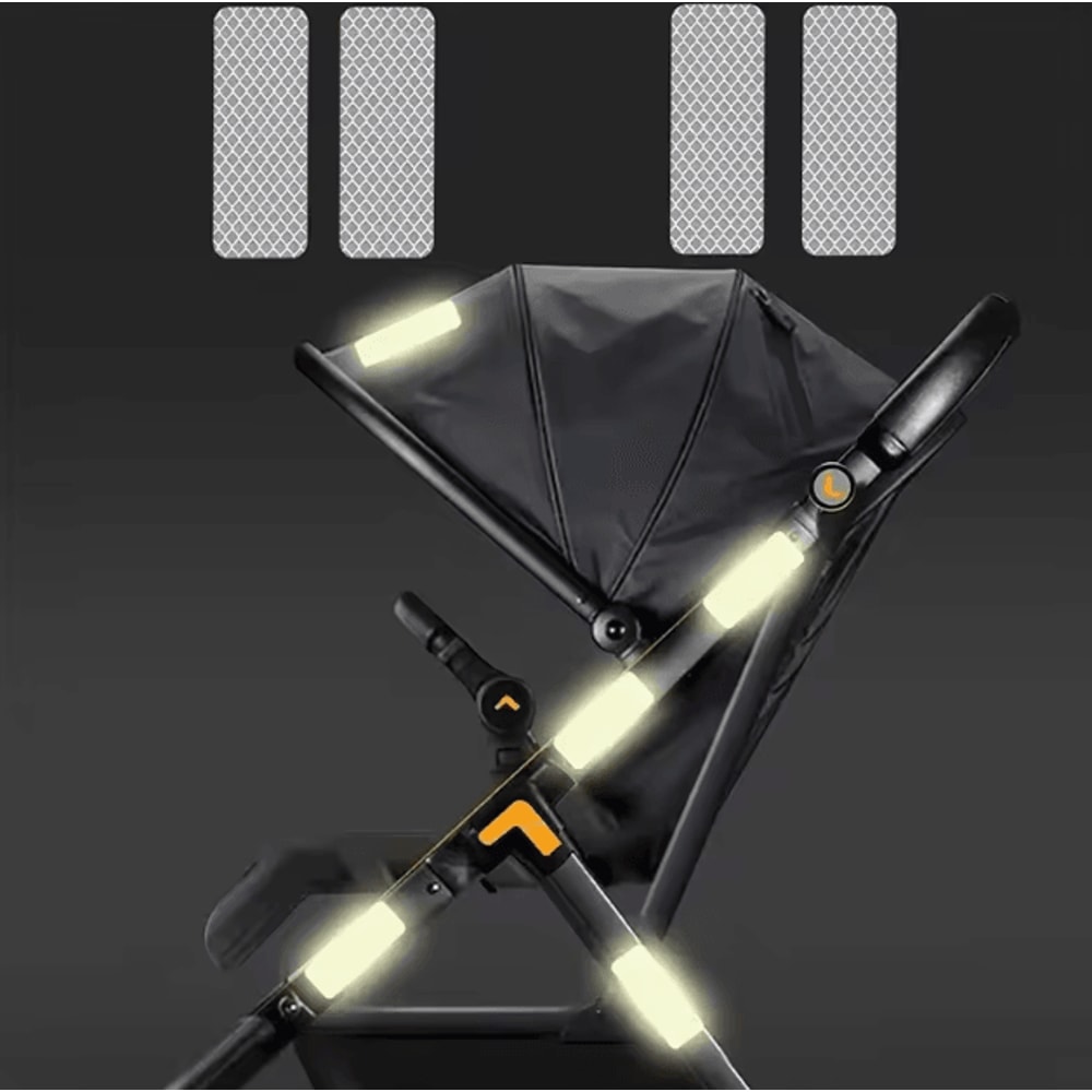 10PCS Reflective Safety Stickers Waterproof AntiCollision Night Visibility Patches 2