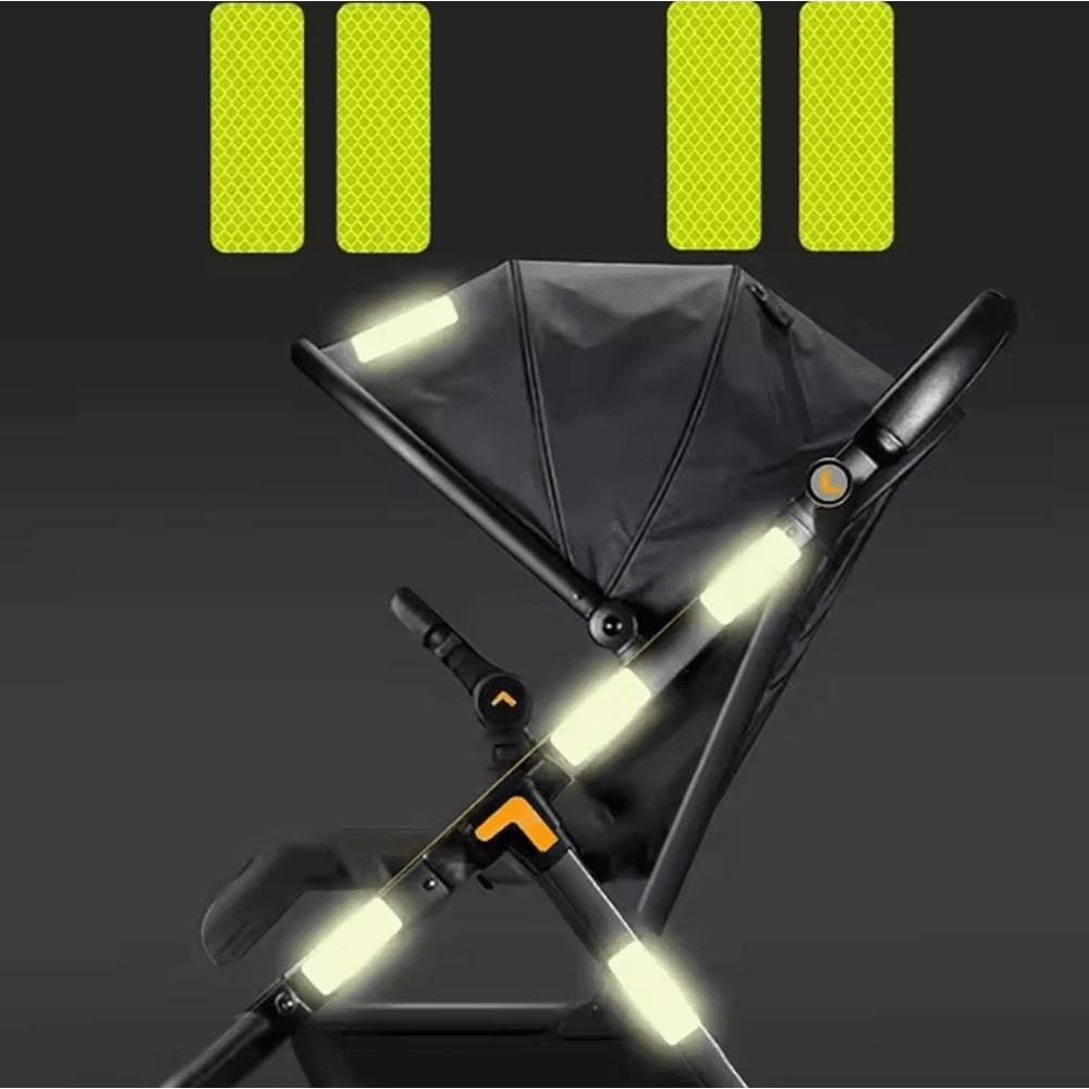 10PCS Reflective Safety Stickers Waterproof AntiCollision Night Visibility Patches 3