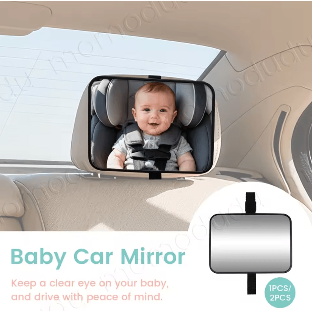 Adjustable Baby Car Seat Mirror Shatterproof RearFacing Safety Mirror For Easy Monitoring 0