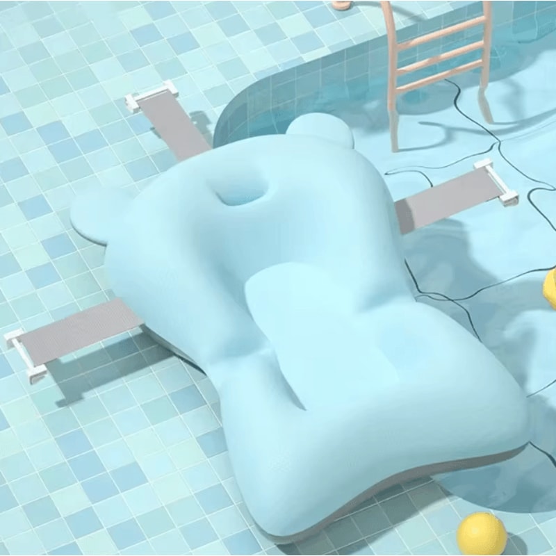 HOMFISH Baby Bath Support Pad Foldable Floating Seat Adjustable Newborn Bathing Cushion Infant Safe 2