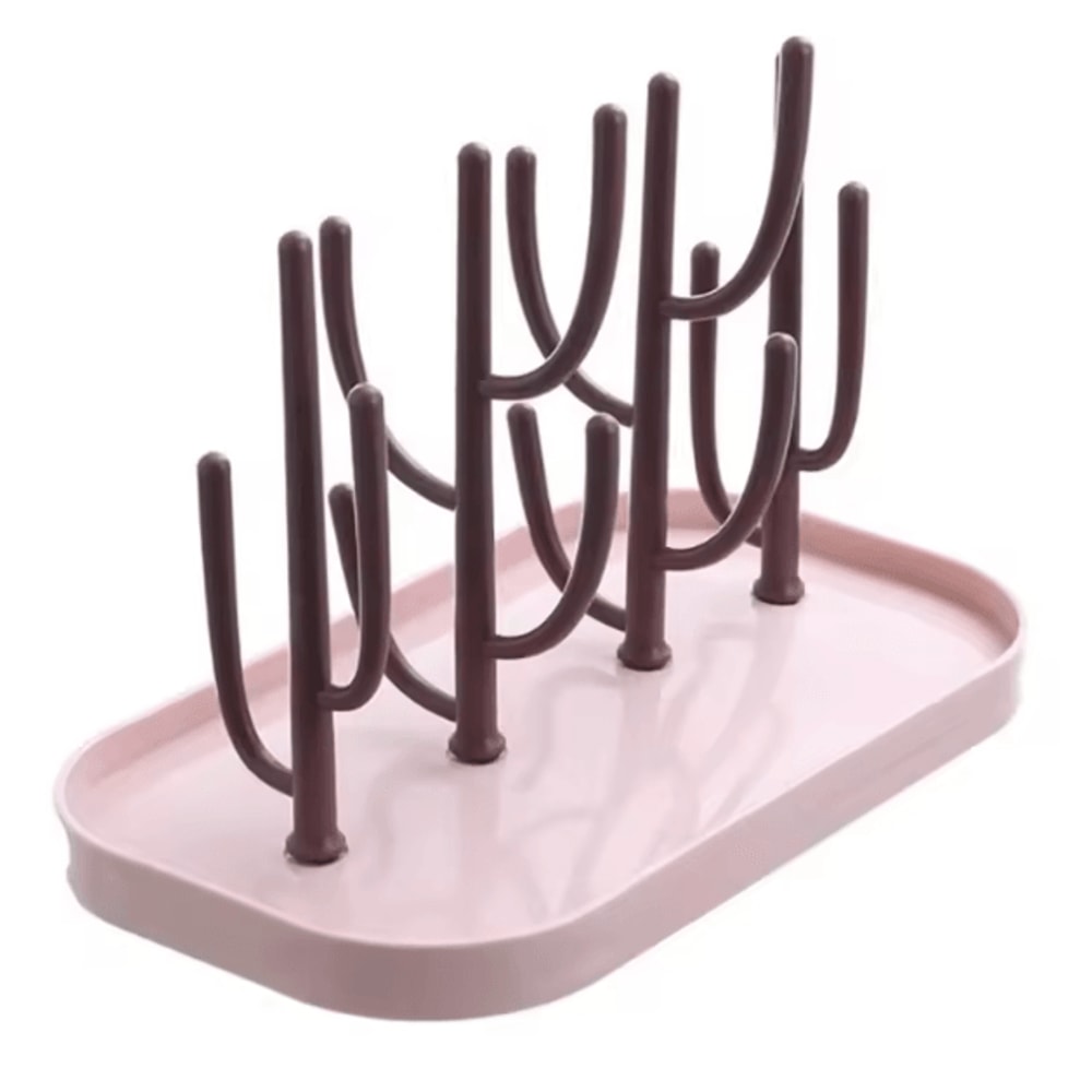 New Bottle Dry Rack Baby Bottle Drain Drying Racks Blue Pink Baby Bottle Cleaning Dryer Drainer Sto 3