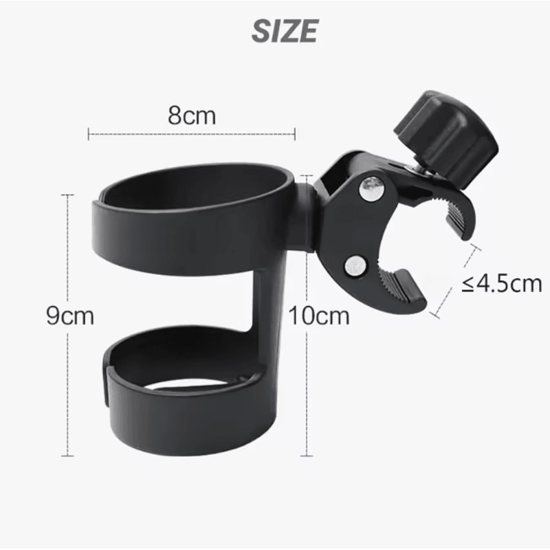 Universal Stroller Cup Holder ClipOn Secure Baby Stroller Accessory For Bottles Drinks 3