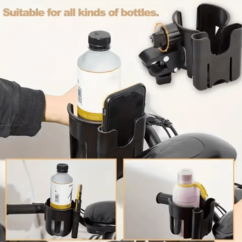 2in1 Universal Stroller Cup Holder With Phone Mount Adjustable Baby Stroller Accessory 1