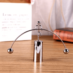 kinetic weightlifting balance toy – steel physics desk decor for stress relief