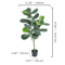 46FT Artificial Olive Tree In Pot Realistic Faux Indoor Tree With Stable Base 3