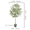 46FT Artificial Olive Tree In Pot Realistic Faux Indoor Tree With Stable Base 5