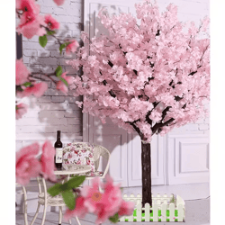artificial cherry blossom tree with pink flowers – handmade faux sakura tree for indoor & event decor