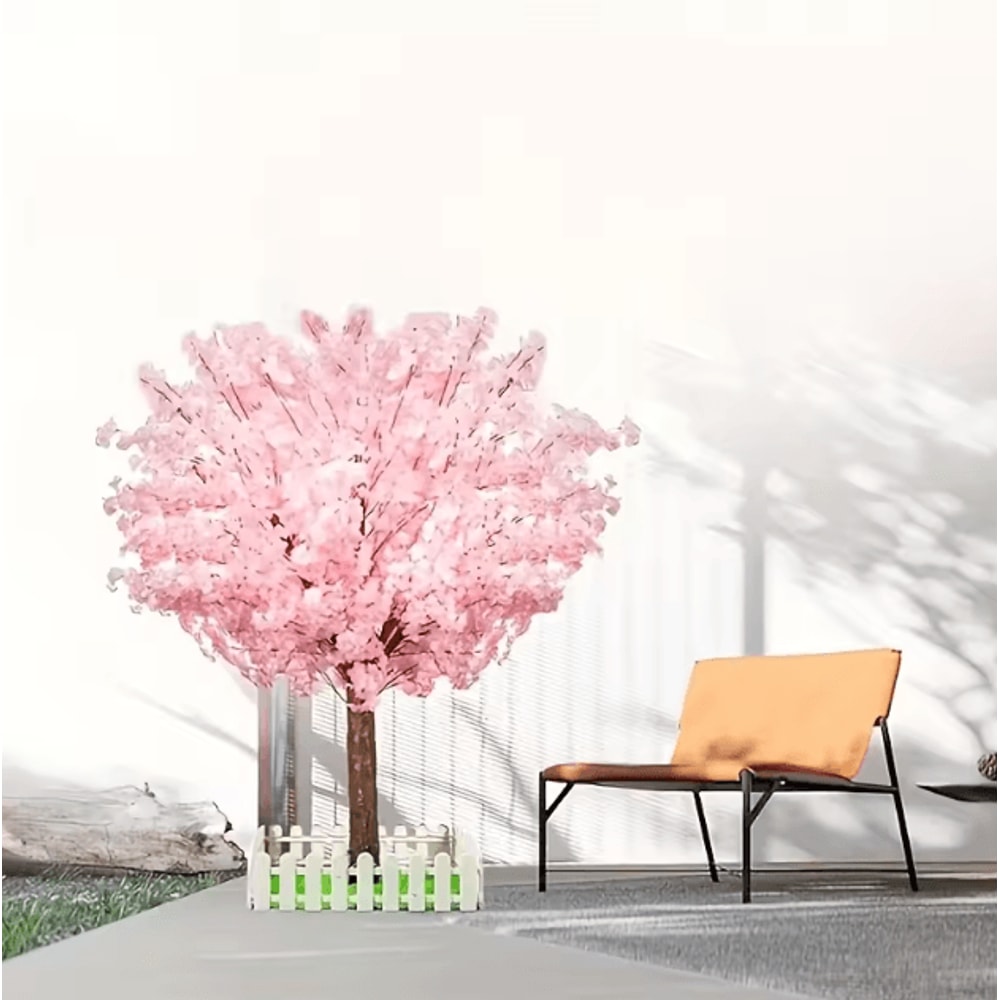 Artificial Cherry Blossom Tree With Pink Flowers Handmade Faux Sakura Tree For Indoor Event Decor 3