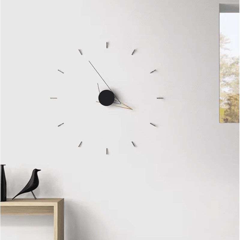 DIY Minimalist Wall Clock Large Silent Modern Wall Decor With Custom Layout Design 0