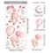 Pink Cartoon Bear Wall Stickers Cute Nursery Wall Decals For Kids Room Baby Decor 2