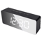 LED Mirror Digital Alarm Clock Modern USB Desk Clock With Snooze Night Light Display 3